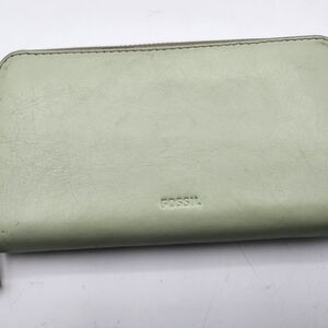 Fossil Mint Green Leather Wallet